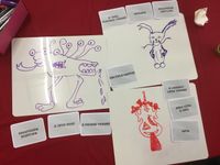 A game about drawing creatures, complimenting the drawings, then complimenting the compliments. 2ed